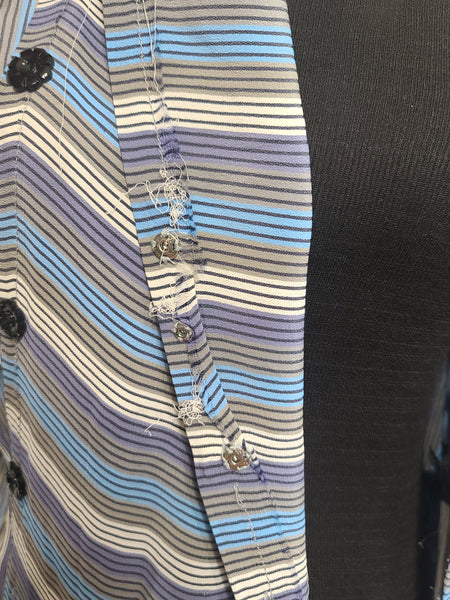 Blue Stripe Long Sleeve Dress <br> (B-38" W-30" H-38")