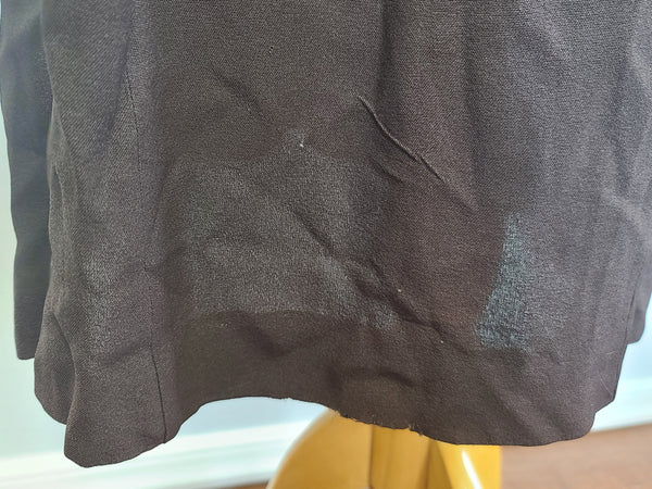 Blue and Brown Rayon Dress with Gold Accents <br> (B-40" W-30.5" H-38")