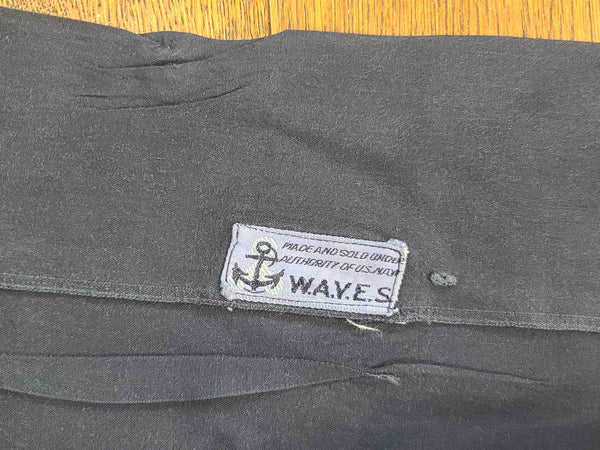 Navy Blue WAVES Blouse <br> (B-41" W-33")