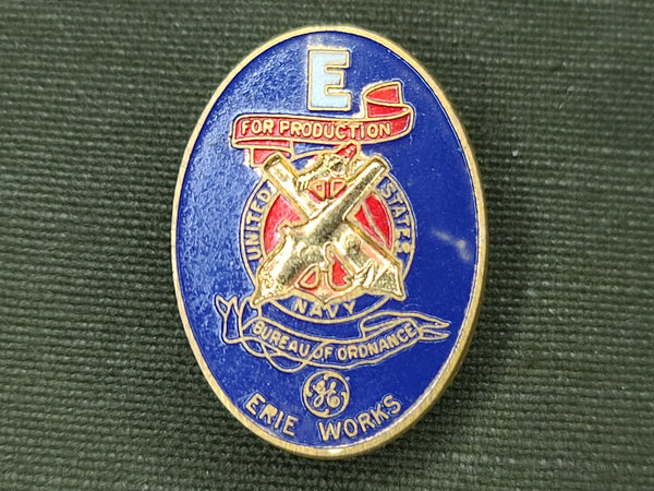 E For Production US Navy Bureau of Ordnance GE General Electric Erie Works Screwback Pin