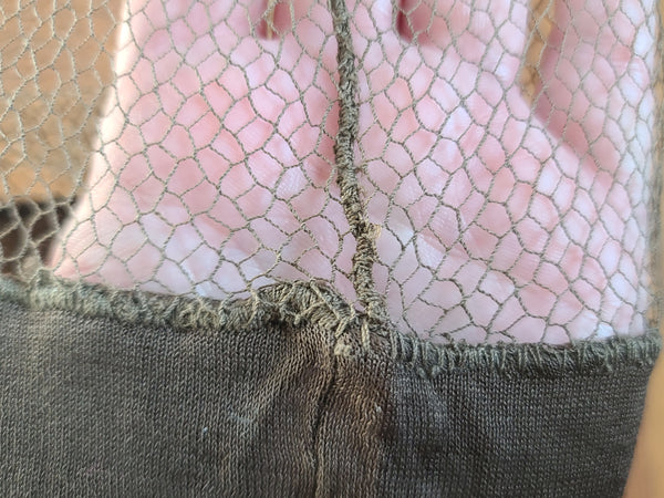 Fishnet Seamed Stockings (Size 10)