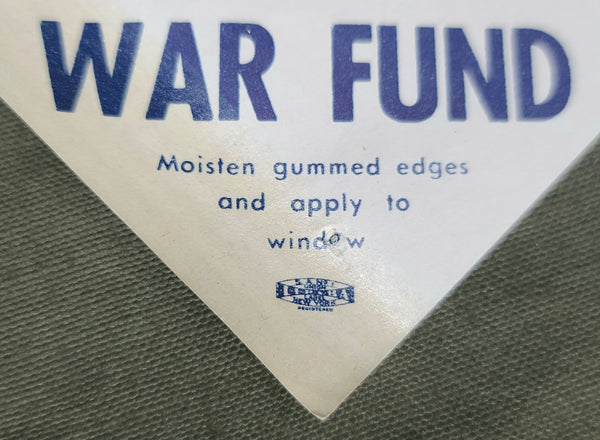 1944 Red Cross War Fund Window Sticker