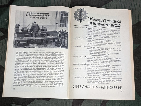 June 1937 Kraft Durch Freude Magazine