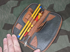 Pencil Case with Pencils and Pens