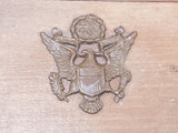 US Wood Cigarette Case with Propeller Top and the American Seal