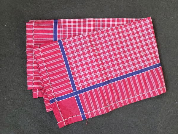 Red Plaid Handkerchief