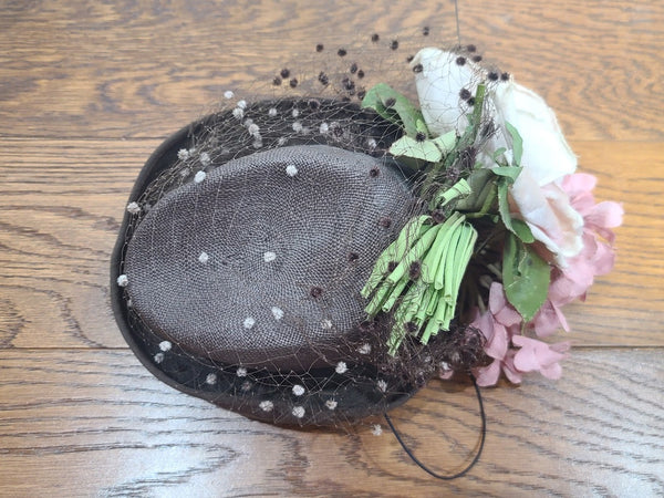 Brown Flower Tilt Hat (Size 22)