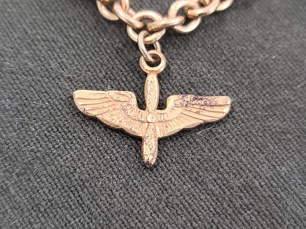 Army Air Corps Wings Charm Bracelet