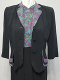 Green and Purple Butterfly Dot Print Dress and Jacket <br> (B-40" W-30" H-37")