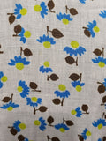 White Dress with Flower Print <br> (B-41" W-32" H-43")