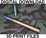 DIGITAL DOWNLOAD German 37mm Flak Round .STL Print Files
