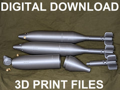 DIGITAL DOWNLOAD US 81mm M56 Mortar .STL Print Files
