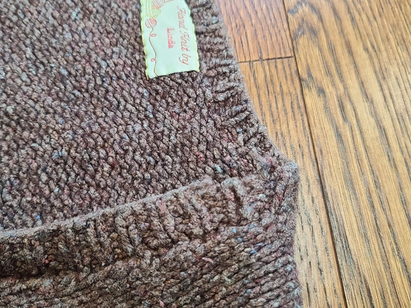 Hand Made Brown Knit Sweater Vest (Large Size)