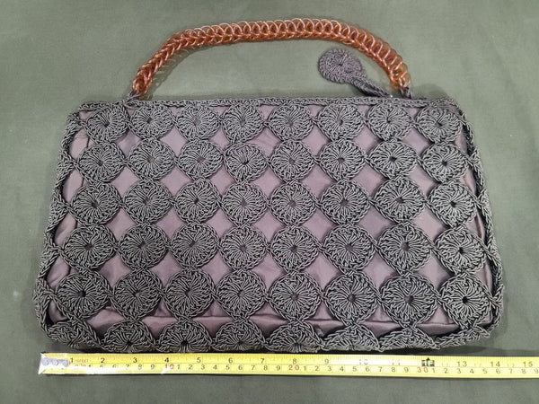 Large Brown Crocheted Corde Handbag