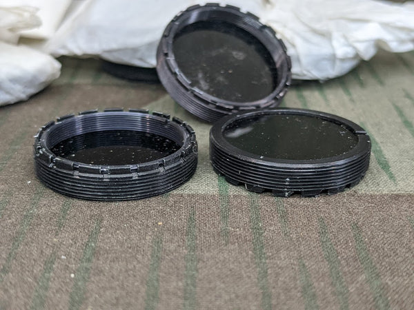 Small Dark Lenses With Threaded Trim Ring (Lot of 10)