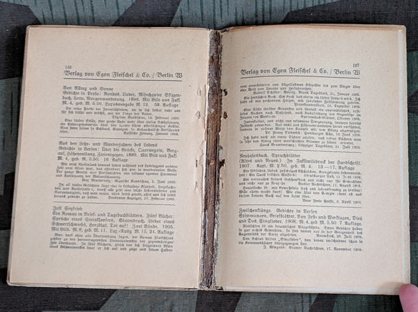 Die Feldbücher Heimat und Welt Book 1916