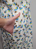 White Dress with Flower Print <br> (B-41" W-32" H-43")