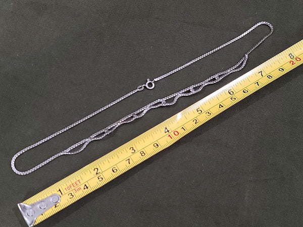 835 Silver Necklace Dark Stones Sapphire?