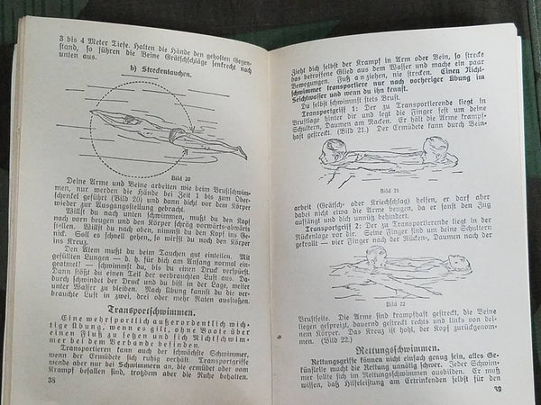 2 1936 Olympic Sport Books (Swimming and Ice Skating)