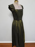 German Green Iridescent Gown DRP <br> (B-33" W-27" H-40")