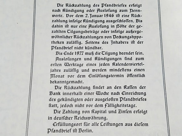 Bond for 100 Reichsmarks 1940