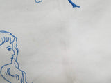 "Nun ist er hinaus in die weite Welt" Embroidered Cloth