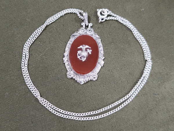 Beautiful Marine Corps Sweetheart Necklace