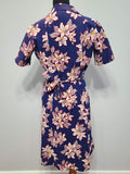 Flower Print Seersucker Wrap Dress <br> (26"-32" Waist)