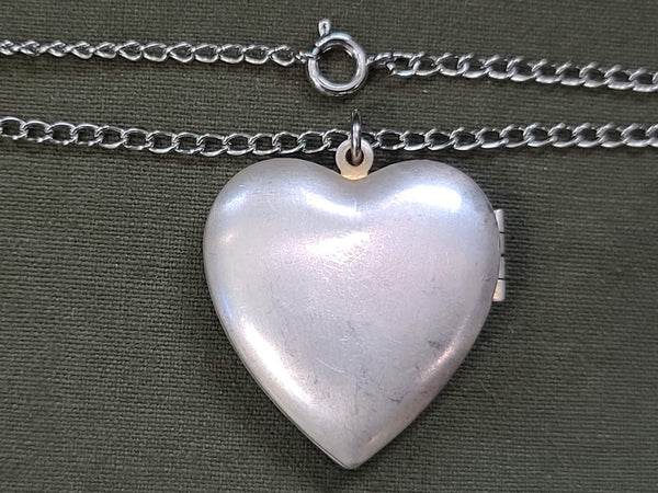 Large Paratrooper Jump Wings Heart Locket Necklace