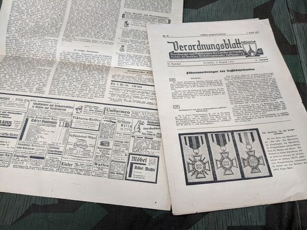1934 German Veterans Newspaper