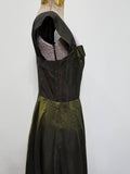 German Green Iridescent Gown DRP <br> (B-33" W-27" H-40")