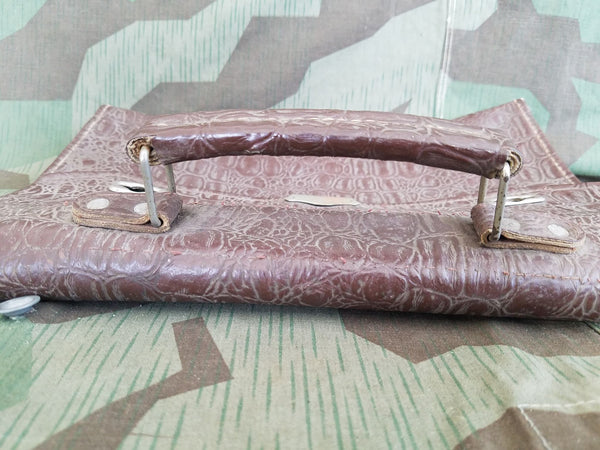 German Small Brown Vinyl Briefcase