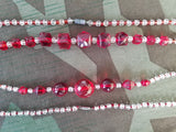 German Red Glass Bead Necklaces
