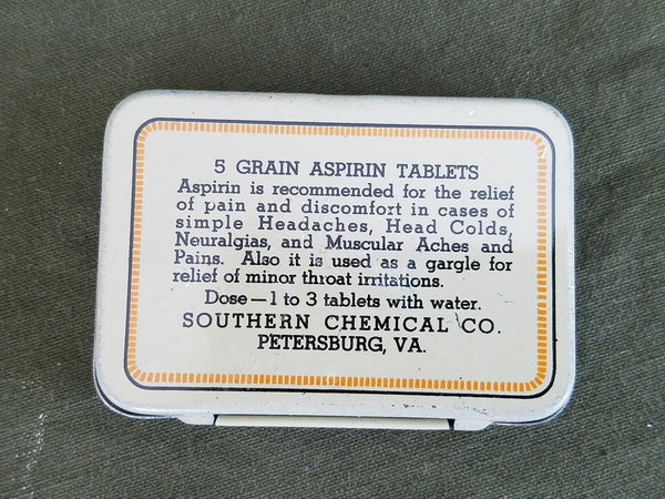New Old Stock 1930s US. Spartan Aspirin Tin