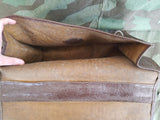 German Small Brown Vinyl Briefcase