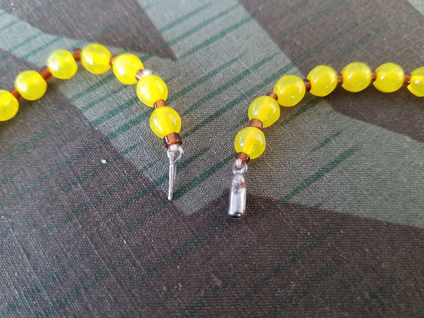 German Yellow Glass Bead Necklace