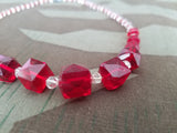 German Red Glass Bead Necklaces