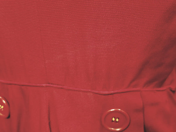 Red Button Dress <br> (B-37" W-26" H-35")