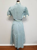 Light Blue Button Down Dress w Belt <br> (B-37" W-24" H-38")