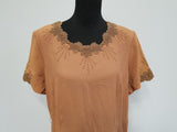 Orange Rayon Dress (as-is) <br> (B-46" W-40" H-50")