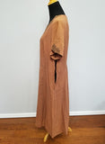 Orange Rayon Dress (as-is) <br> (B-46" W-40" H-50")