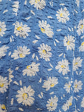 Seersucker Flower Print Dress <br> (B-43" W-36" H-44")