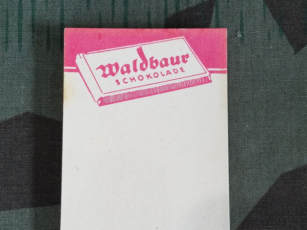 Waldbaur Chocolate Advertising Notepad