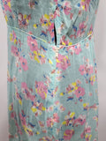 Light Blue Handmade Floral Dress <br> (B-35.5" W-31" H-41")