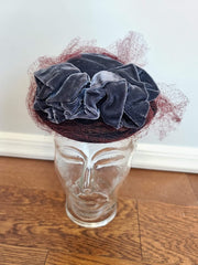 Blue Velvet Tilt Hat