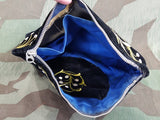 Black Velvet Clutch Purse with DRP Zipper