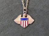 Patriotic USA Eagle Necklace