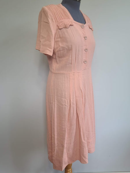 Pink Button Down Dress <br> (B-46" W-37" H-46")