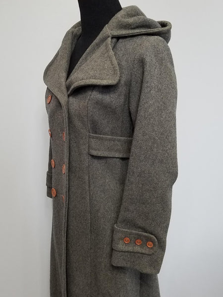 Gray Winter Coat with Hood