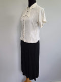 White Blouse and Black Skirt Outfit <br> (B-36" W-28" H-36")